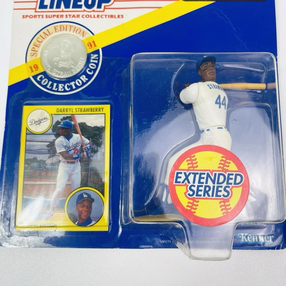 1991 Starting Lineup MLB Darryl Strawberry Dodgers Extended Series Card Coin